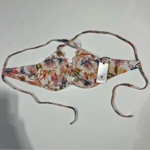 Shade and shore floral string bikini top size 34C NWT